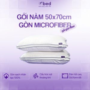 Gối bông Fiber Zzbed 50 x 70cm