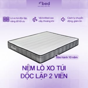 Nệm lò xo túi độc lập 2 viền Zzbed