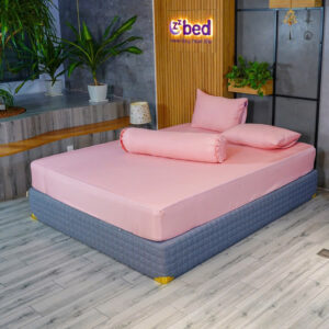 Bộ Ga Giường Lụa Modal Zzbed Màu Hồng Đậm - MD05