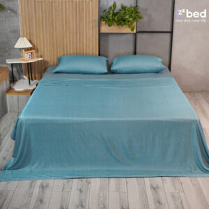 Bộ Ga Giường Lụa Modal Zzbed Màu Xanh Lam - MD29