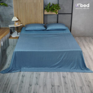 Bộ Ga Giường Lụa Modal Zzbed Màu Xanh Nước Biển - MD30