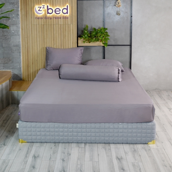 Bộ Ga giường Lụa Tencel Ice Cool Zzbed Màu Xám - TCM35