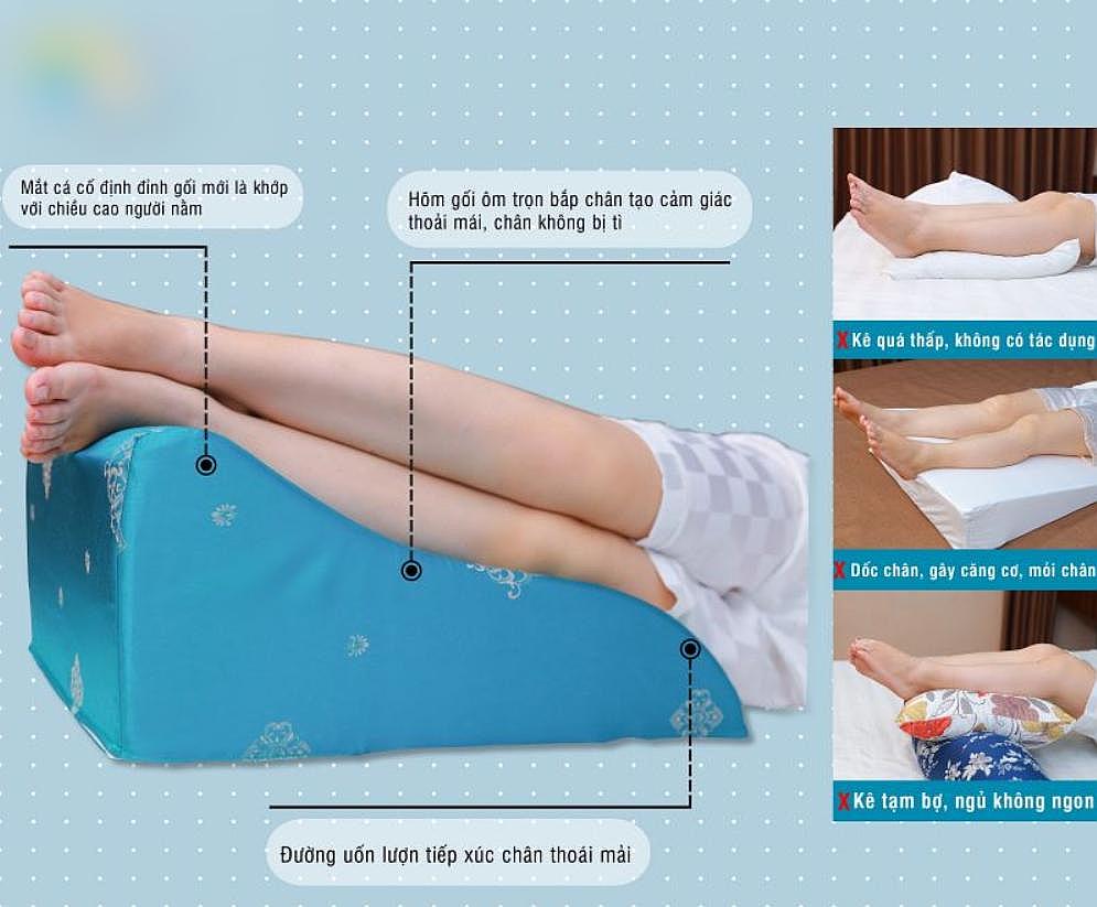 Lưu ý khi sử dụng gối chống giãn tĩnh mạch để đạt hiệu quả tốt nhất