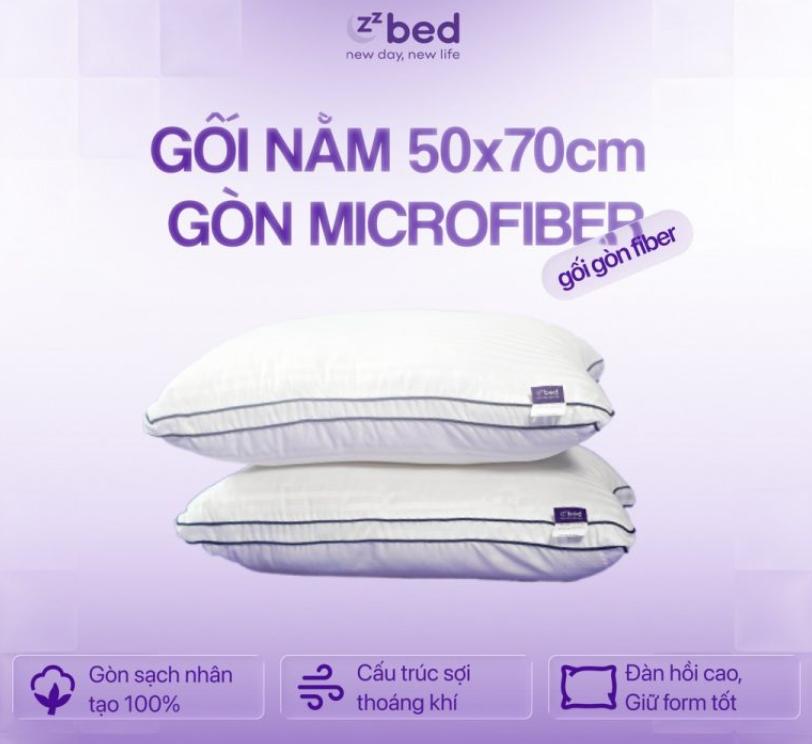 Gối bông Fiber Zzbed êm ái