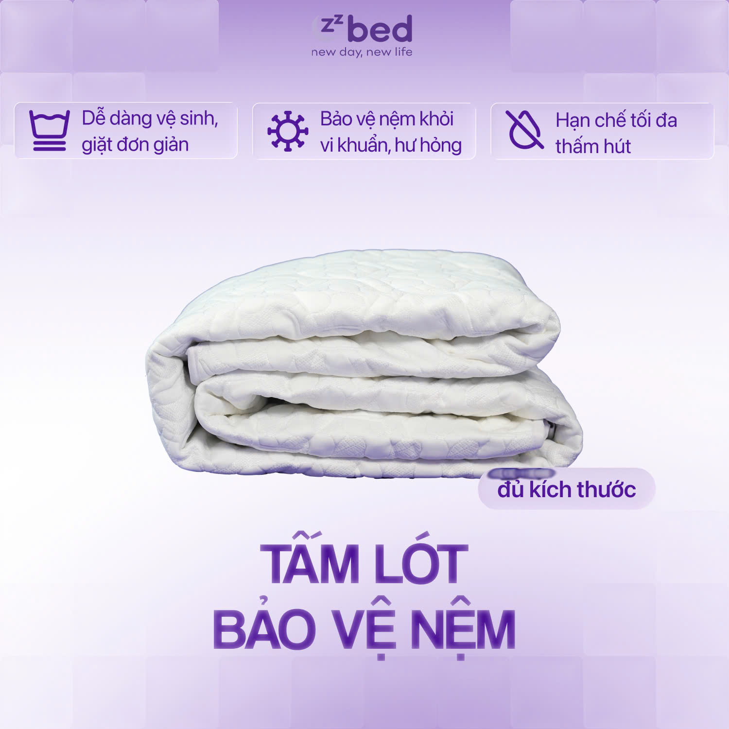 Tấm bảo vệ nệm Zzbed