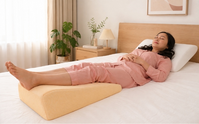 gối gác chân khi ngủ