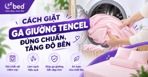 cách giặt ga giường tencel