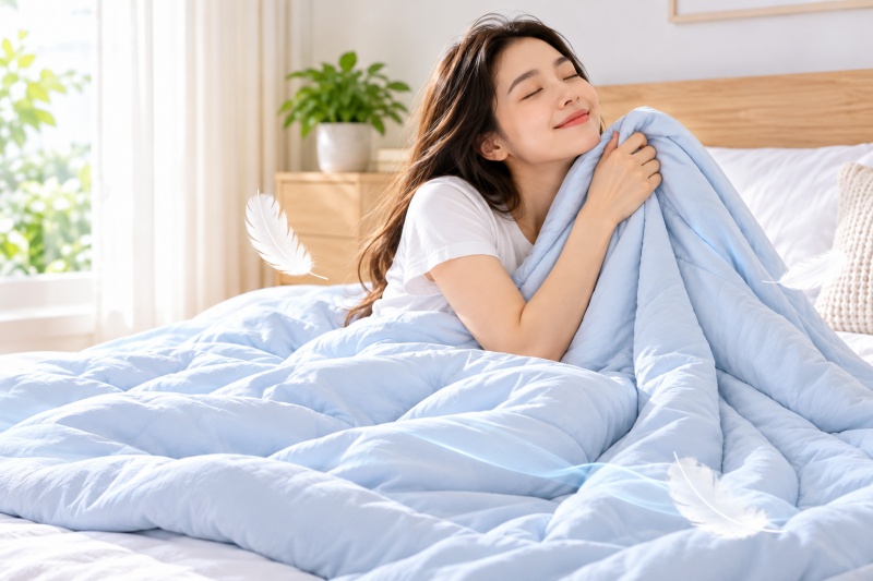 Chọn kích thước chăn mền rộng rãi theo vóc dáng và thói quen xoay trở khi ngủ