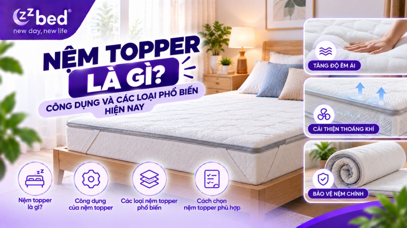 nệm topper là gì