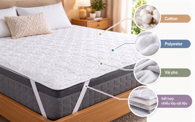 Tấm bảo vệ nệm là gì và cách sử dụng lớp phủ bảo vệ trên nệm chính