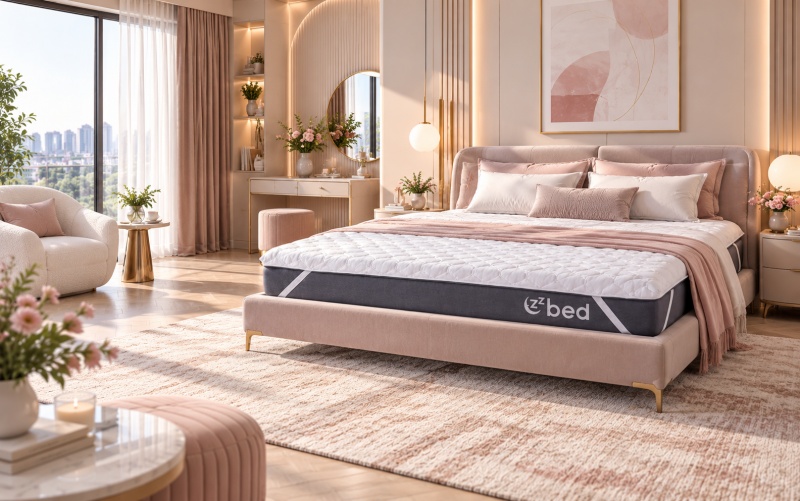 Tấm bảo vệ nệm ZZBED với vỏ polyester kháng bụi và ruột chần gòn mềm mại