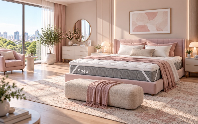 Nệm topper Microfiber ZZBED với lớp gòn cao cấp và vỏ polyester mềm mịn